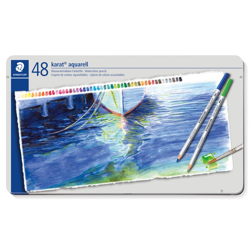 Staedtler Karat Aquarell Aquarelpotloden Metalen Etui