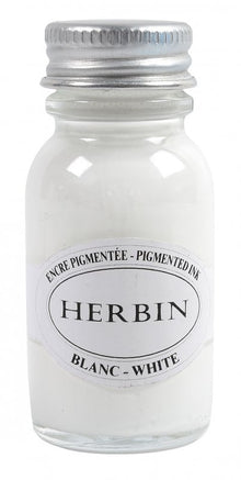 Herbin Pigmented Ink 15 ml - hvid - Blæk