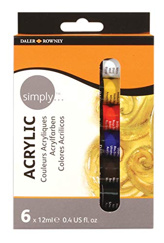 Daler-Rowney Simply Acrylic Sets - 6 x 12 ml - Akrylmaling
