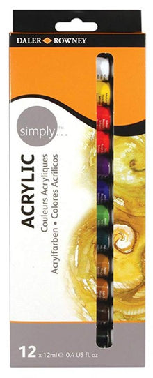 Daler-Rowney Simply Acrylic Sets - 12 x 12 ml