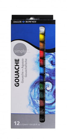 Daler-Rowney Simply Gouache Sets - 12 x 12 ml