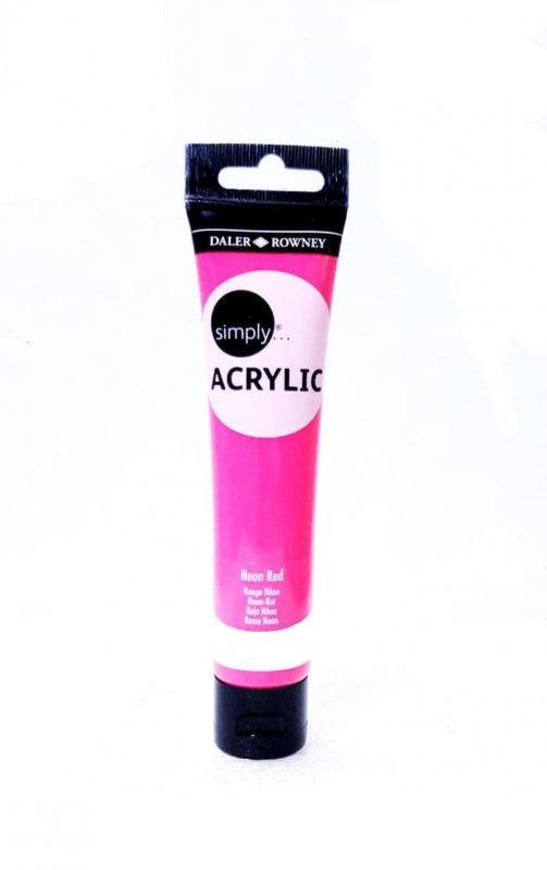 Daler-Rowney Simply Acrylic 75 ml - Neon rød - Akrylmaling