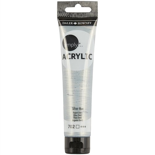 Daler-Rowney Simply Acrylic 75 ml - sølv - Akrylmaling