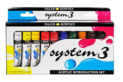 Daler-Rowney System3 Acrylic Sets - 10 x 22 ml - Akrylmaling
