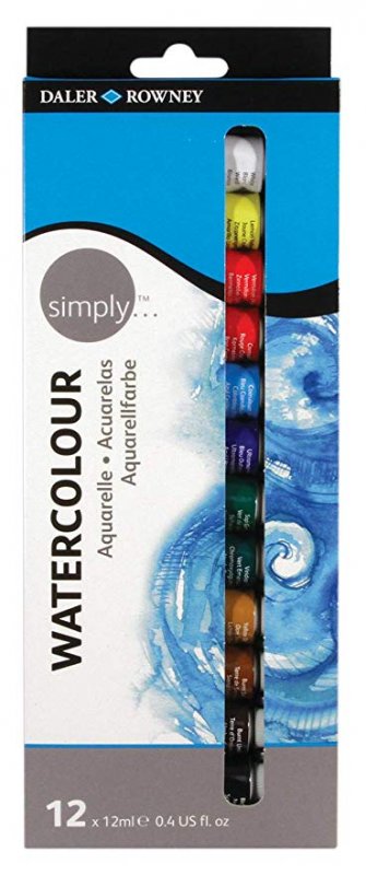Daler-Rowney Simply Watercolour Sets - 12 x 12 ml - Akvarelmaling