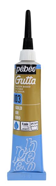 Pebeo Gutta Silk Outliner 20 ml - 03 - perlemor guld - Tekstilmaling