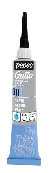 Pebeo Gutta Silk Outliner 20 ml - 11 - perlemor sølv - Tekstilmaling