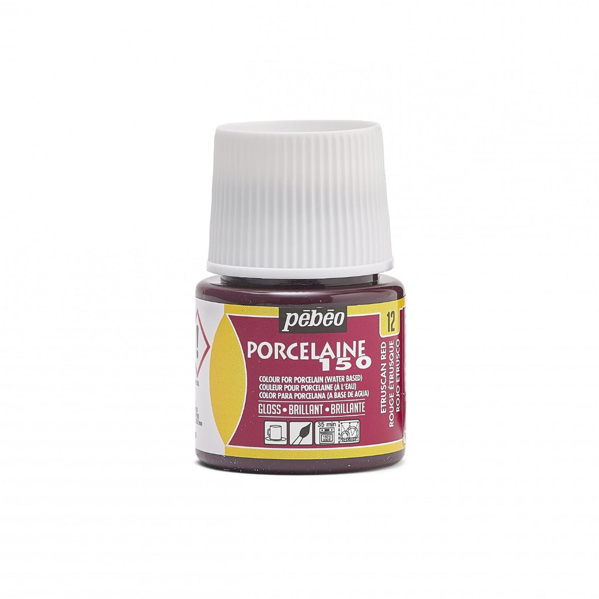 Pebeo Porcelaine 150 Porcelain paint 45 ml - 12 - Rouge Etrusque - Lasi- ja posliinimaalit