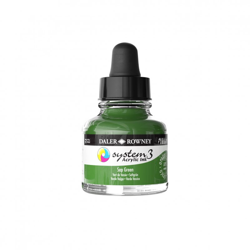 Daler-Rowney System3 Acrylic Ink 29.5 ml - Sap grøn - Blæk