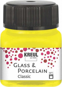 Kreul Glass and porcelain paint Classic 20 ml - peittävä Kanariegeel - Lasi- ja posliinimaalit