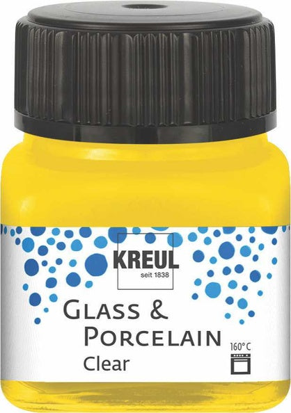Kreul Glass & Porcelain Clear 20 ml - Zonnegeel - Glas- og porcelænsmaling