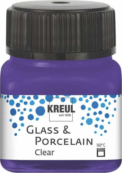 Kreul Glass & Porcelain Clear 20 ml - violet - Glas- og porcelænsmaling