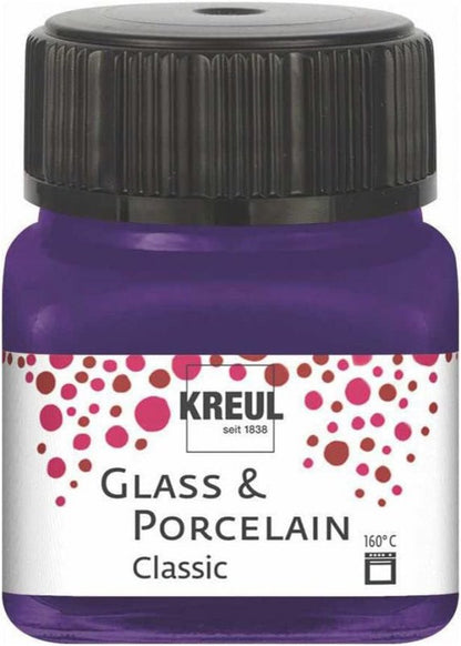 Kreul Glass and porcelain paint Classic 20 ml - dækkende violet - Glas- og porcelænsmaling