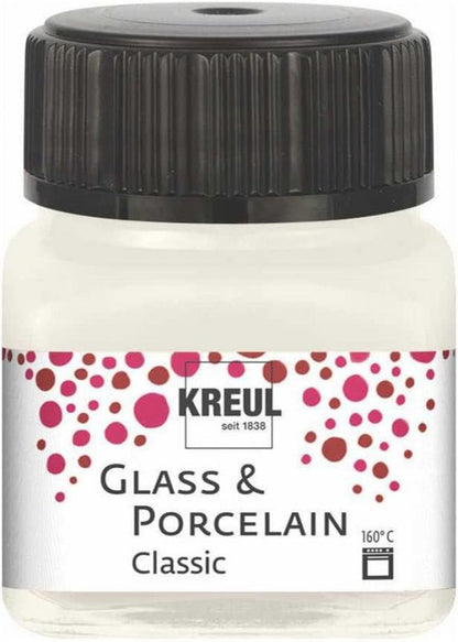 Kreul Glass and porcelain paint Classic 20 ml - dækkende Ivoor - Glas- og porcelænsmaling
