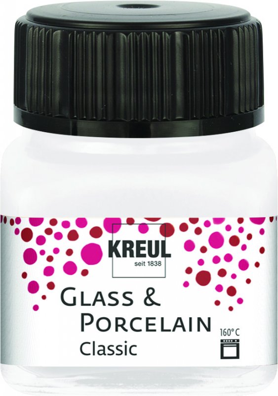 Kreul Glass and porcelain paint Classic 20 ml - metallisk Parelmoerwit - Glas- og porcelænsmaling