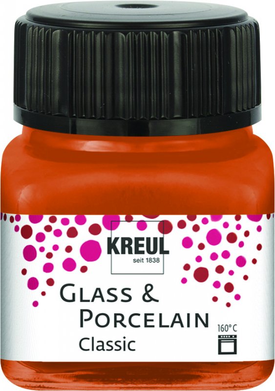 Kreul Glass and porcelain paint Classic 20 ml - metallisk kobber - Glas- og porcelænsmaling