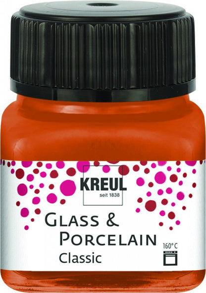 Kreul Glass and porcelain paint Classic 20 ml - metallisk kobber - Glas- og porcelænsmaling