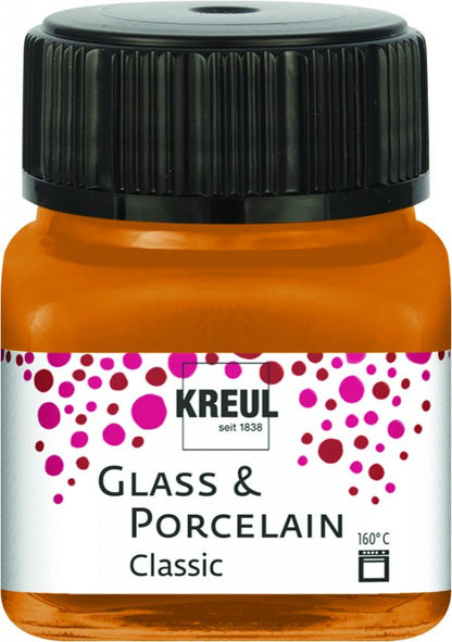 Kreul Glass and porcelain paint Classic 20 ml - metallisk Goudbrons - Glas- og porcelænsmaling