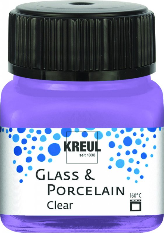 Kreul Glass & Porcelain Clear 20 ml - Lila - Glas- og porcelænsmaling
