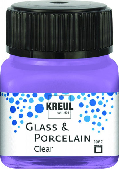 Kreul Glass & Porcelain Clear 20 ml - Lila - Glas- og porcelænsmaling