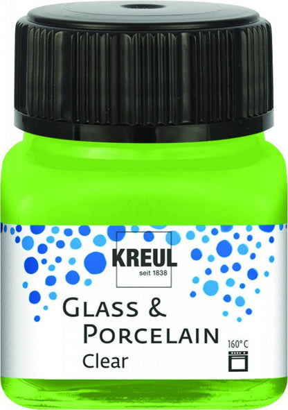 Kreul Glass & Porcelain Clear 20 ml - Appelgroen - Glas- og porcelænsmaling