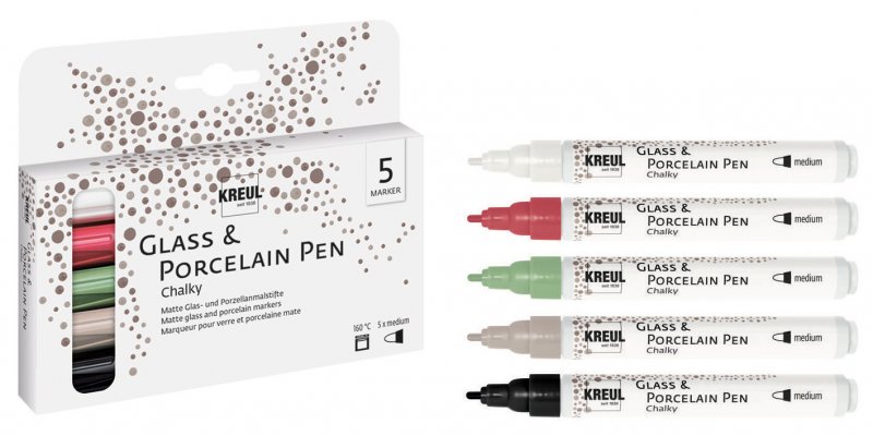 Kreul Glass & porcelain markers Sets - Glas- og porcelænsmaling