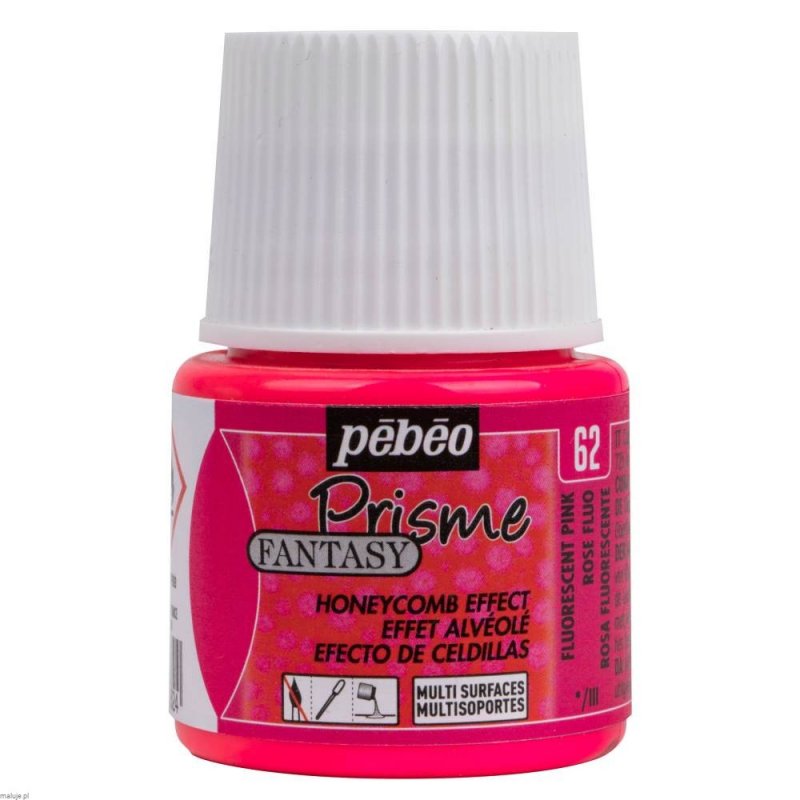 Pebeo Fantasy Prisme Effect paint 45 ml - fluorescerende Roze - Effektmaling