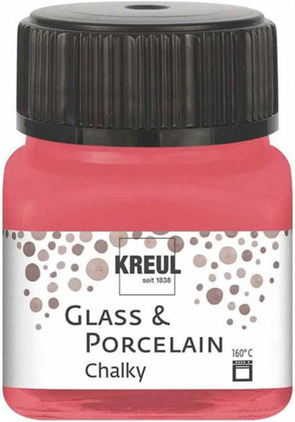 Kreul Glass and porcelain paint Chalky 20 ml - Cozy rød - Glas- og porcelænsmaling
