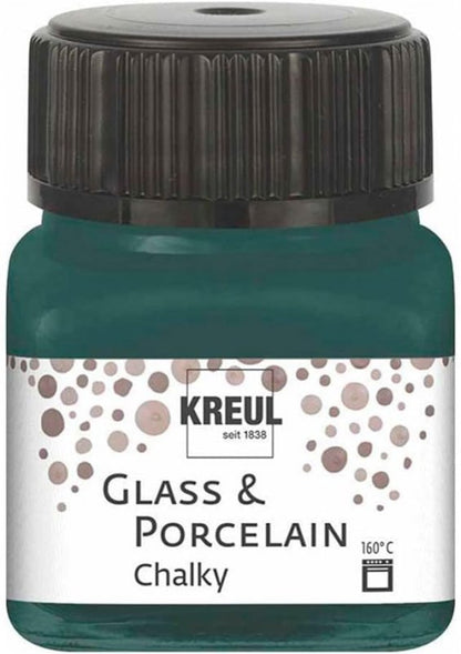 Kreul Glass and porcelain paint Chalky 20 ml - Cottage grøn - Glas- og porcelænsmaling