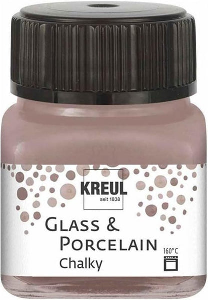 Kreul Glass and porcelain paint Chalky 20 ml - Mild Mocca - Glas- og porcelænsmaling