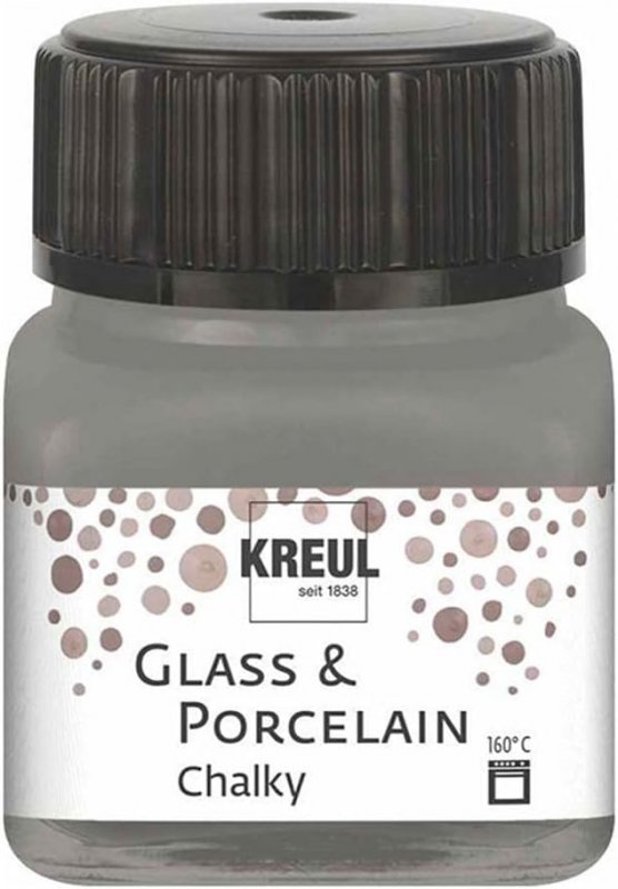 Kreul Glass and porcelain paint Chalky 20 ml - Smoky Stone - Glas- og porcelænsmaling