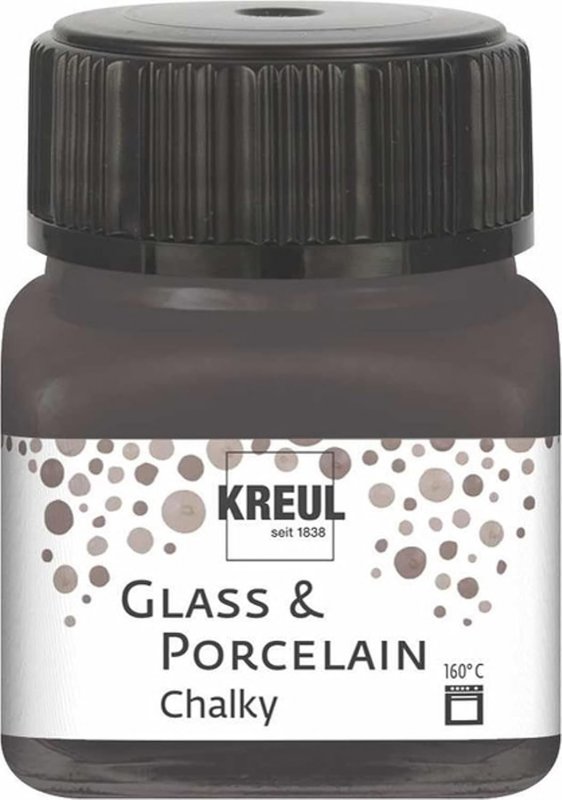 Kreul Glass and porcelain paint Chalky 20 ml - Volcanic grå - Glas- og porcelænsmaling