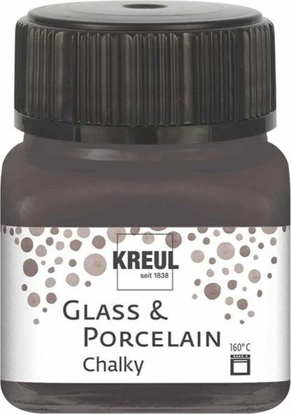 Kreul Glass and porcelain paint Chalky 20 ml - Volcanic grå - Glas- og porcelænsmaling