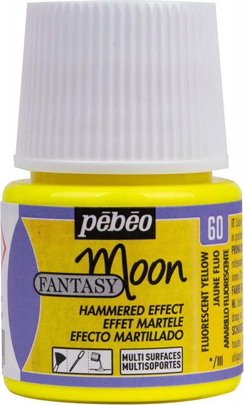 Pebeo Fantasy Moon Effect paint 45 ml - fluorescerende gul - Effektmaling