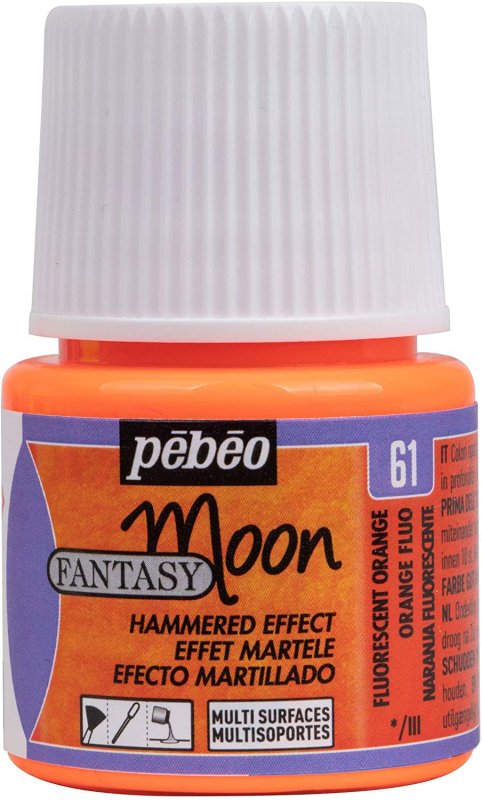 Pebeo Fantasy Moon Effect paint 45 ml - fluorescerende orange - Effektmaling