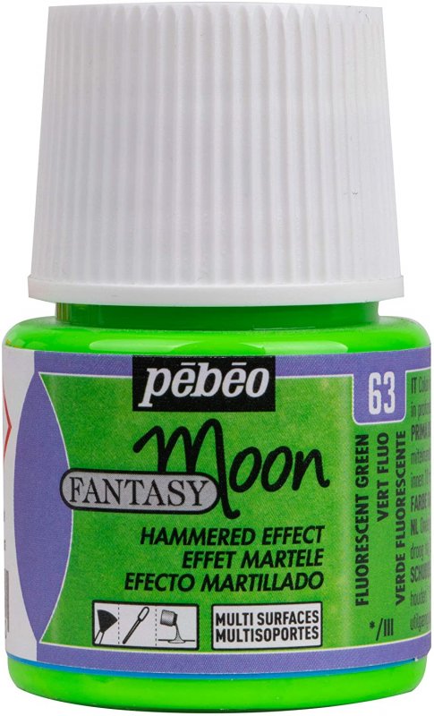 Pebeo Fantasy Moon Effect paint 45 ml - fluorescerende grøn - Effektmaling
