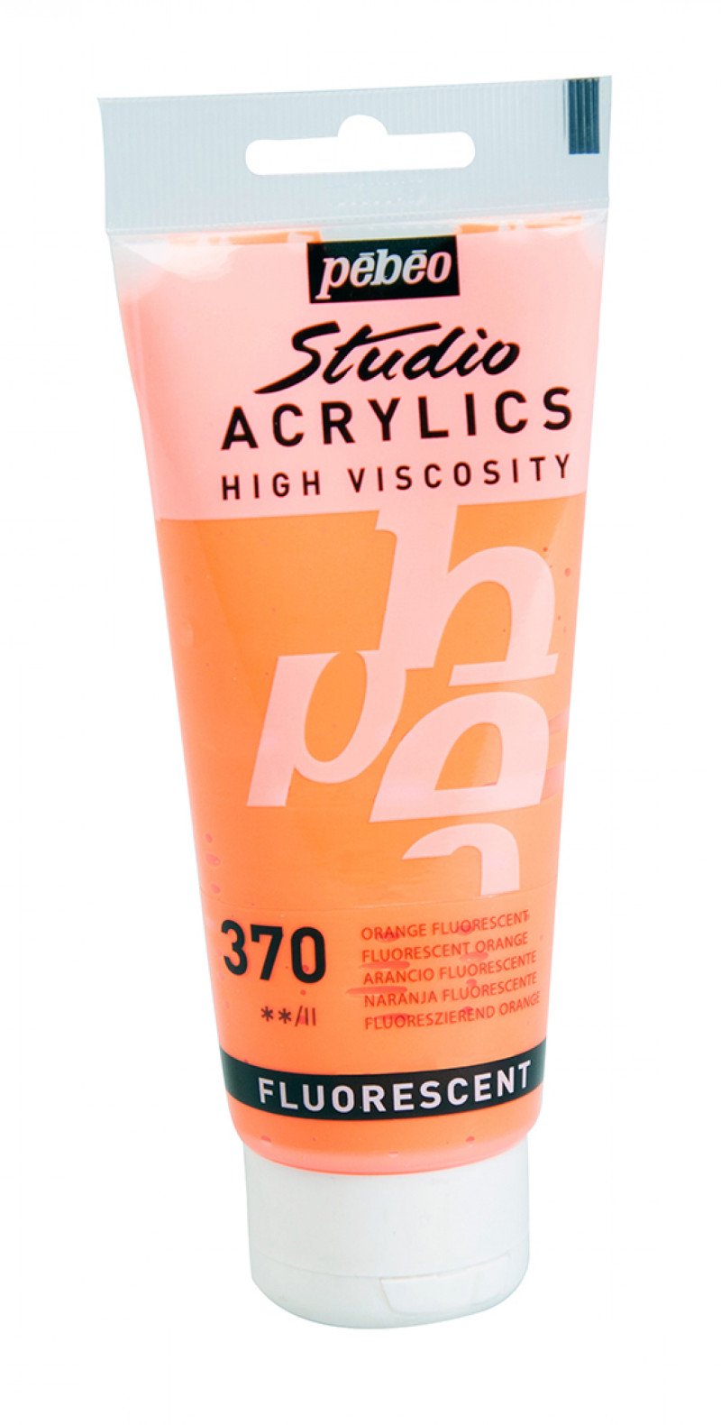 Pebeo Studio Acrylic paint 100 ml - 370 - fluorescerande orange - Akrylfärg