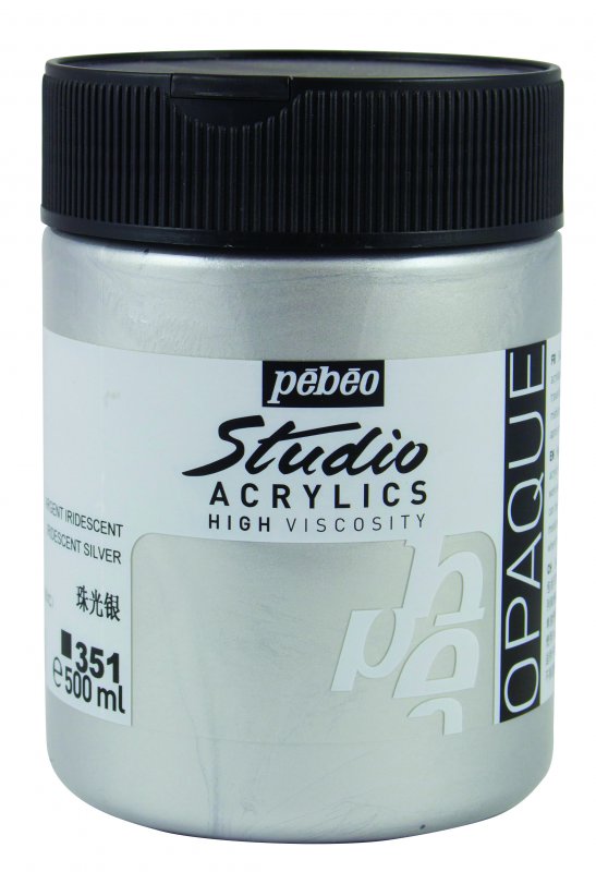 Pebeo Studio Acrylic paint 500 ml - 351 - silver - Akrylfärg