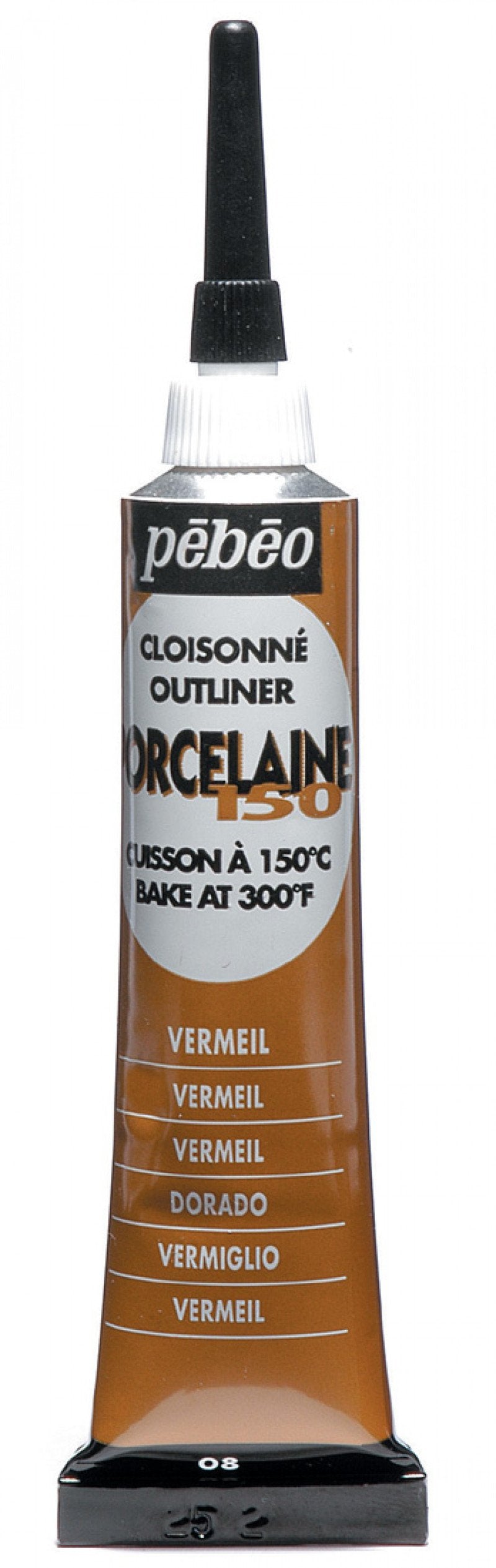 Pebeo Porcelaine 150 Outliner 20 ml - 08 - Scharlakenrood - Glas- og porcelænsmaling