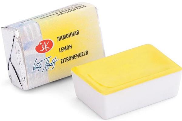 White Nights Watercolour Pan 2.5 ml - Kleuren A-M - citrongul - Akvarelmaling