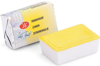 White Nights Watercolour Pan 2.5 ml - Kleuren A-M - citrongul - Akvarelmaling