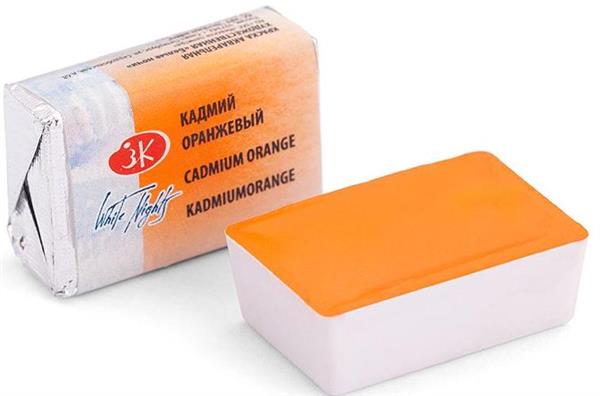 White Nights Watercolour Pan 2.5 ml - Kleuren A-M - kadmium orange - Akvarelmaling