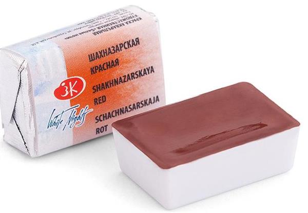 White Nights Watercolour Pan 2.5 ml - Kleuren N-Z - Shakhnazarskaya punainen - Vesivärit