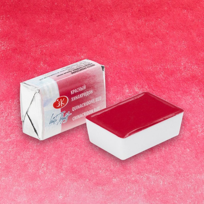 White Nights Watercolour Pan 2.5 ml - Kleuren N-Z - Quinacridone punainen - Vesivärit