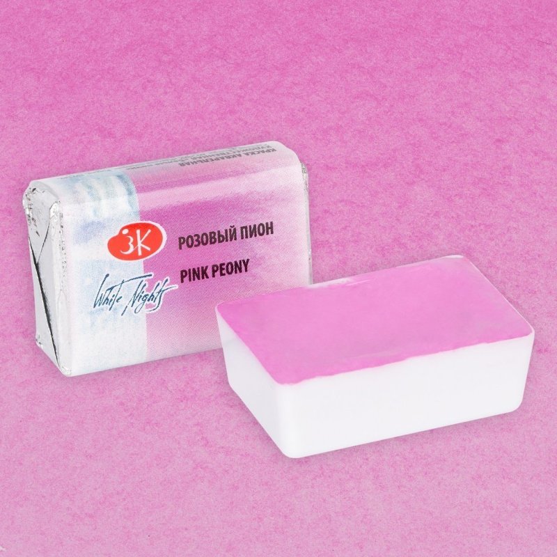 White Nights Watercolour Pan 2.5 ml - Kleuren N-Z - vaaleanpunainen Peony - Vesivärit