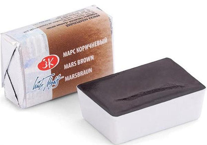 White Nights Watercolour Pan 2.5 ml - Kleuren A-M - Mars brun - Akvarelmaling