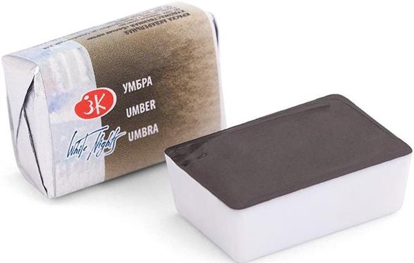 White Nights Watercolour Pan 2.5 ml - Kleuren N-Z - umbra - Vesivärit
