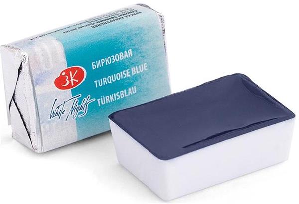 White Nights Watercolour Pan 2.5 ml - Kleuren N-Z - turkoosi sininen - Vesivärit