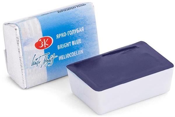 White Nights Watercolour Pan 2.5 ml - Kleuren A-M - Bright blå - Akvarelmaling