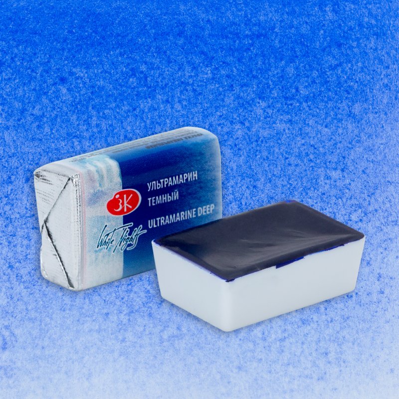 White Nights Watercolour Pan 2.5 ml - Kleuren N-Z - ultramariininsininen tumma - Vesivärit